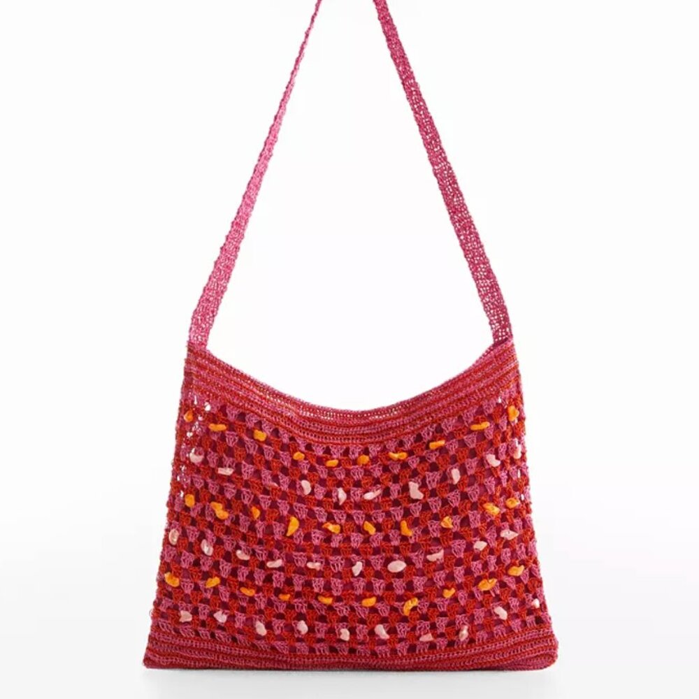 Mango - Crochet bag with shell detail